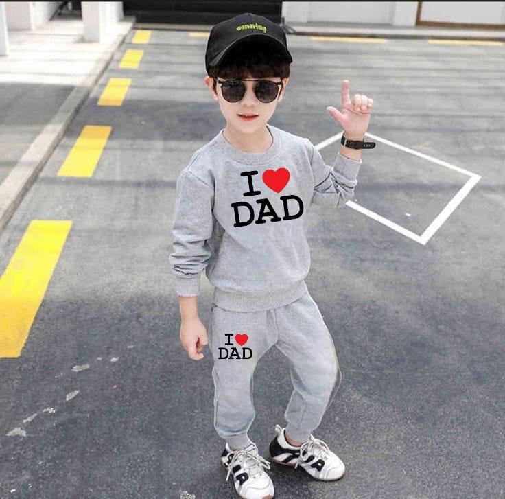 Stylish Boy's Printed Cotton Jersey Tracksuit - 2 Pcs Set
