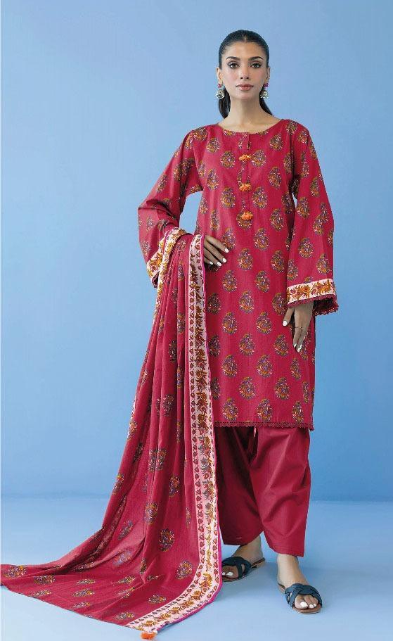 3 Pcs Women's Unstitched Viscose Printed Suit