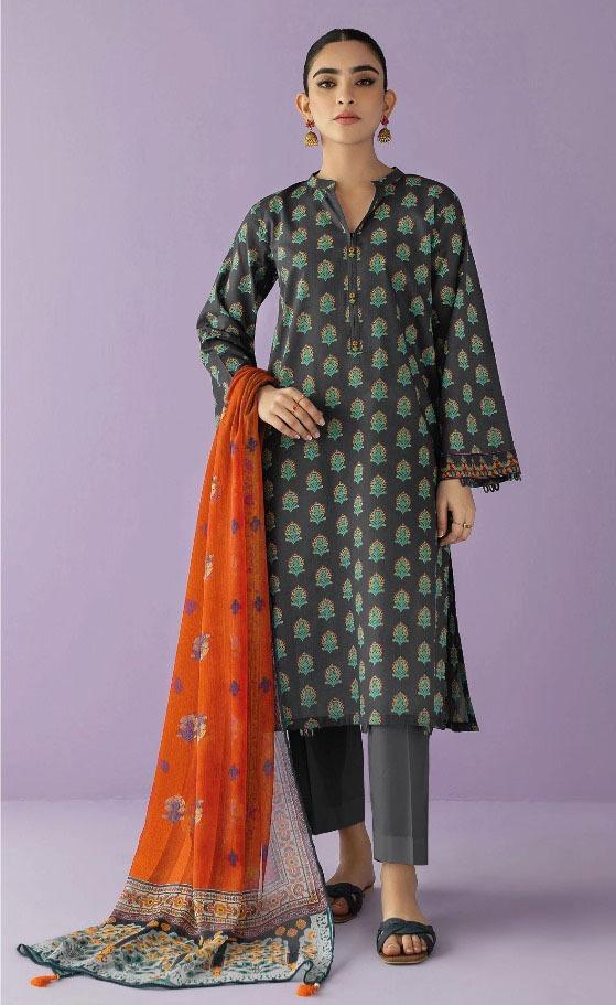 3 Pcs Women's Unstitched Viscose Printed Suit