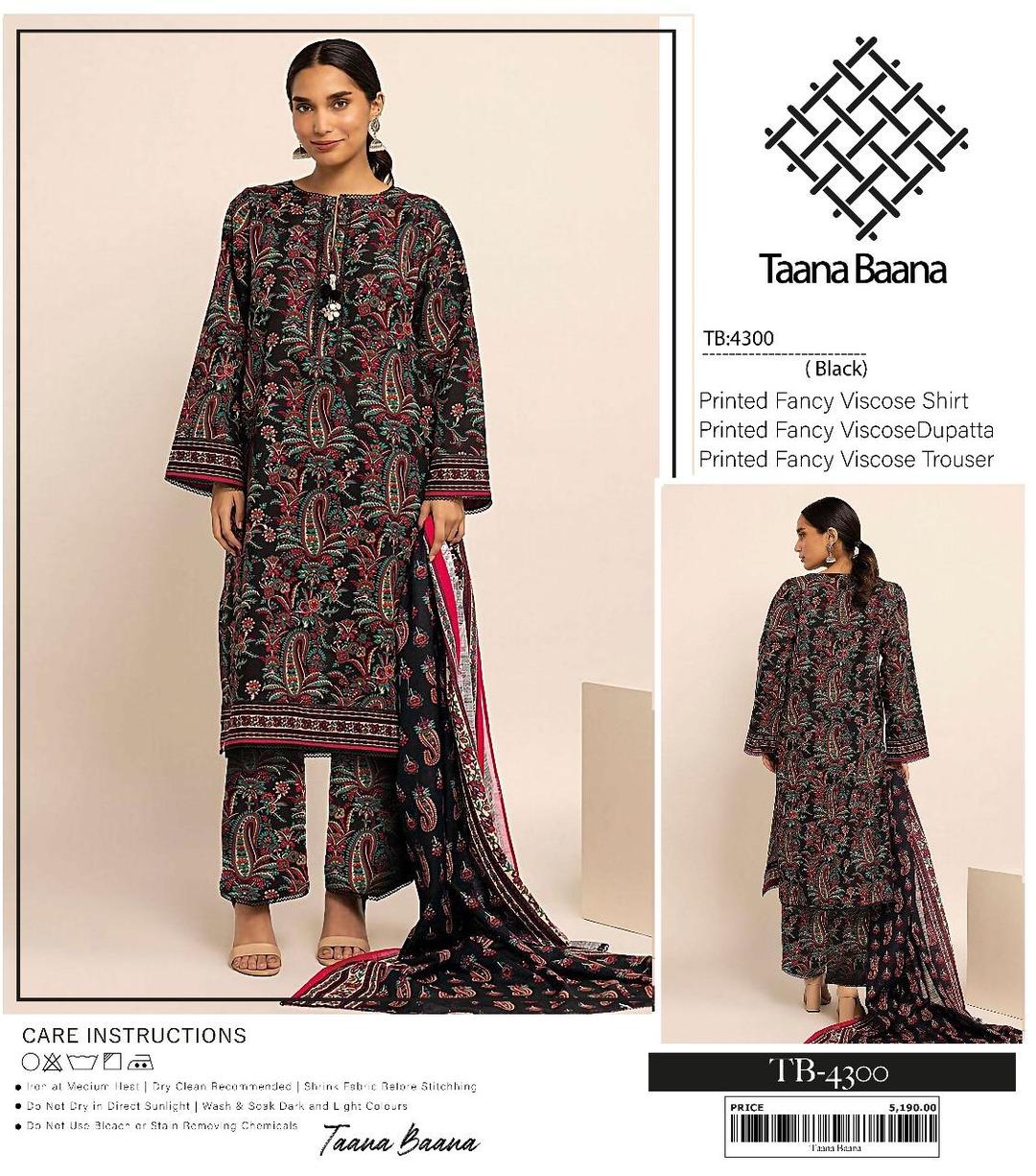 3 Pcs Women's Unstitched Viscose Printed Suit