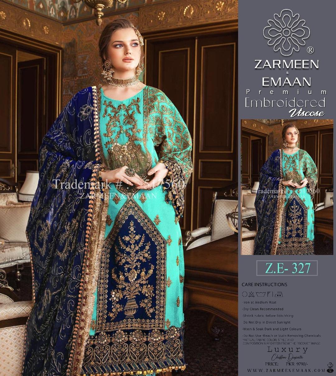 3 Pcs Women's Unstitched Viscose Plain Suit