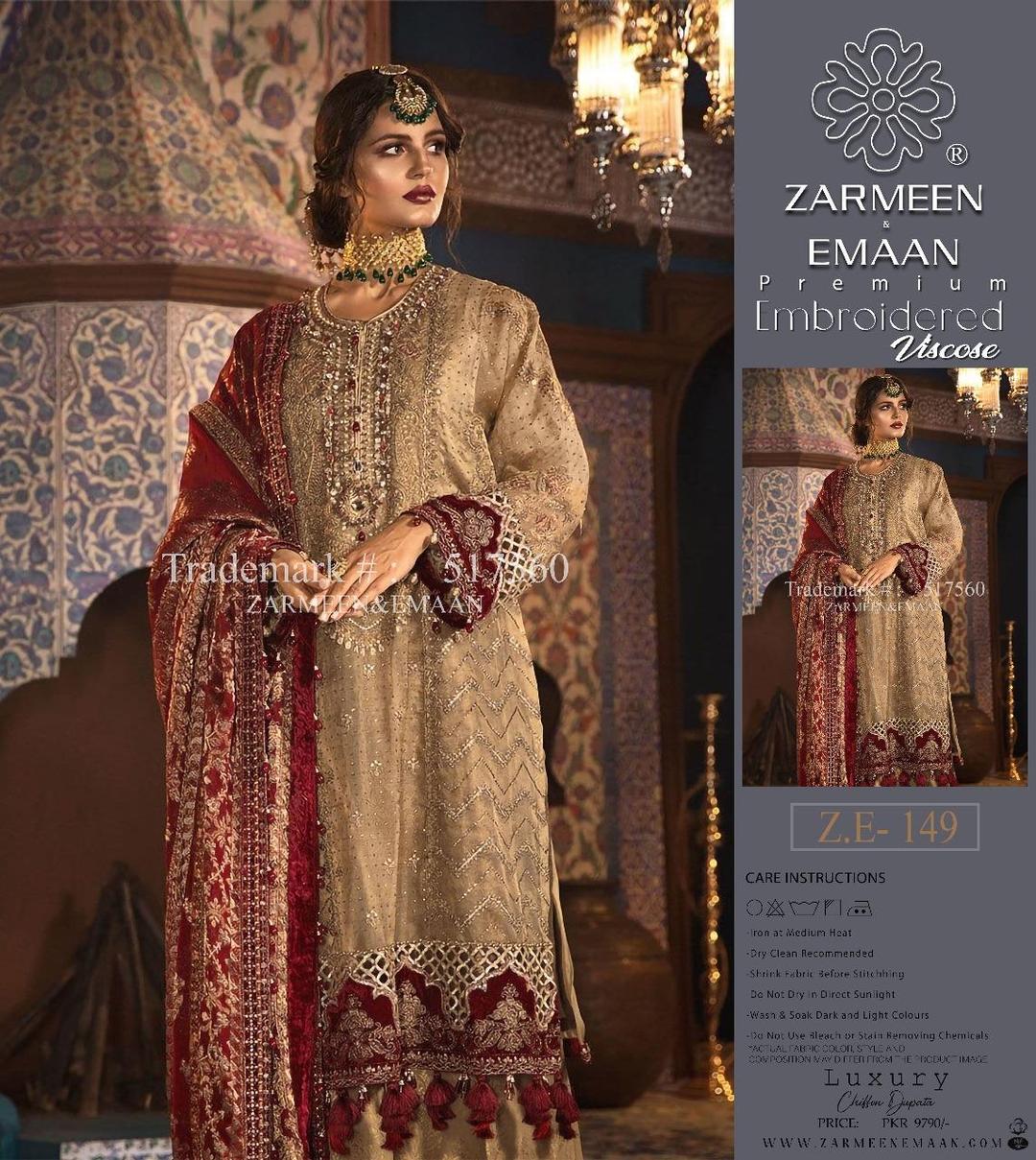 3 Pcs Women's Unstitched Viscose Plain Suit