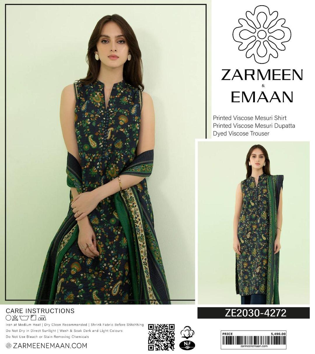 3 Pcs Women's Unstitched Viscose Printed Suit