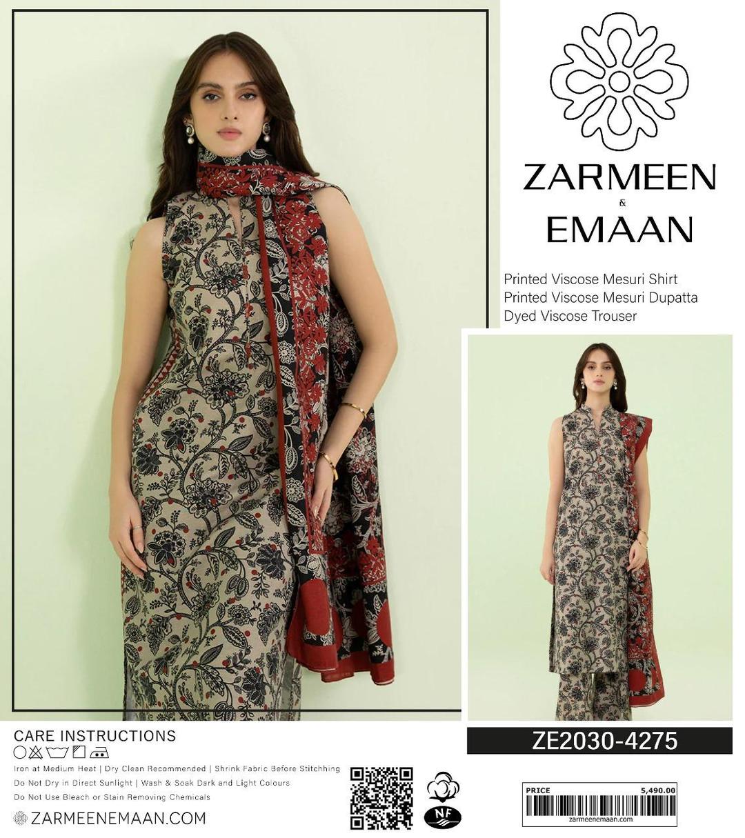 3 Pcs Women's Unstitched Viscose Printed Suit