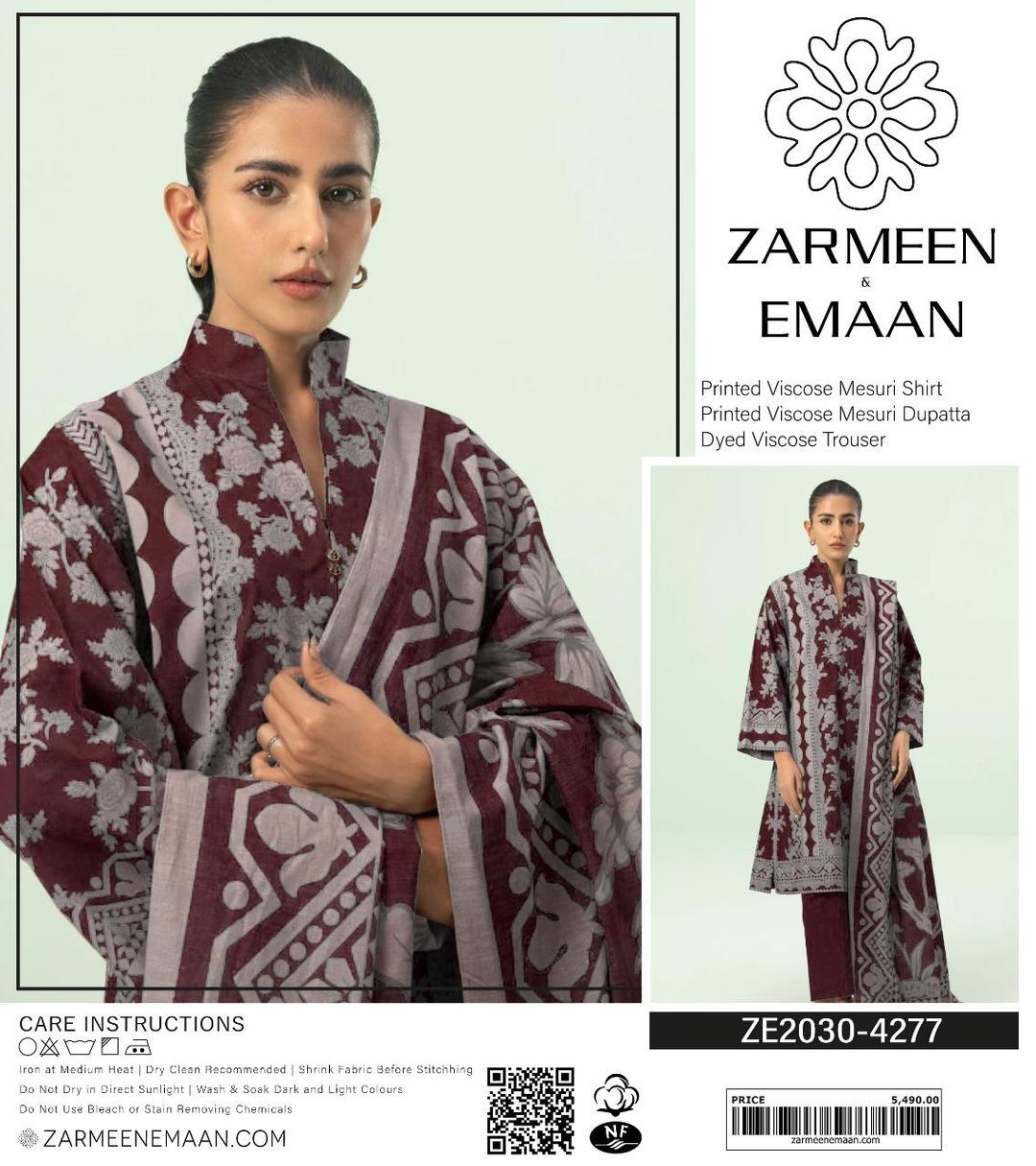 3 Pcs Women's Unstitched Viscose Printed Suit