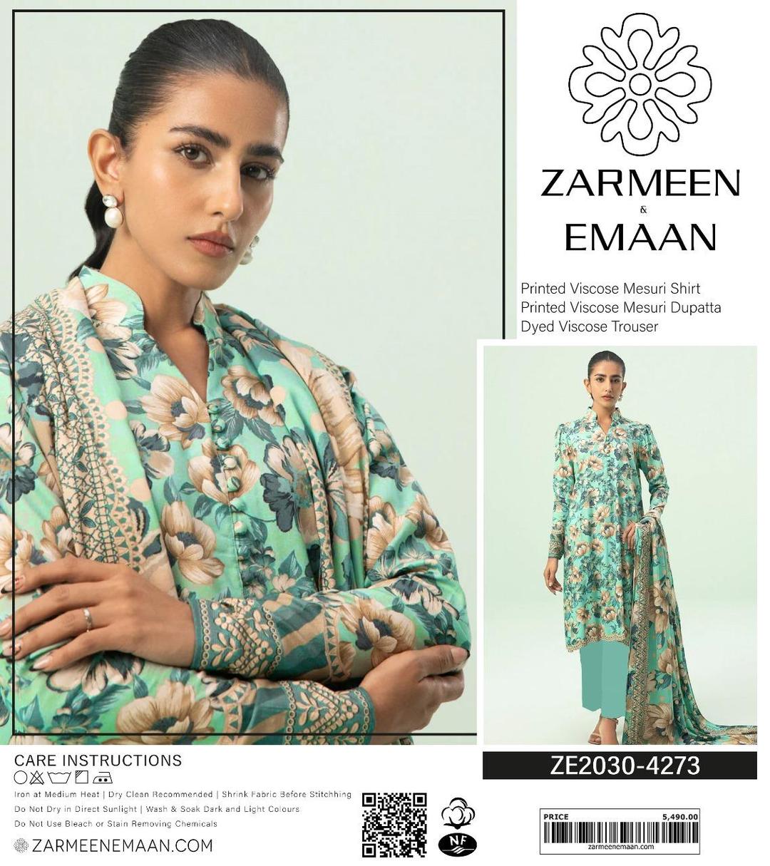 3 Pcs Women's Unstitched Viscose Printed Suit