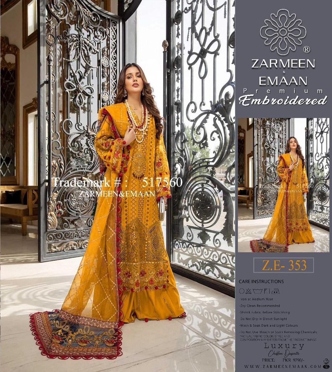 3 Pcs Women's Unstitched Viscose Embroidered Suit