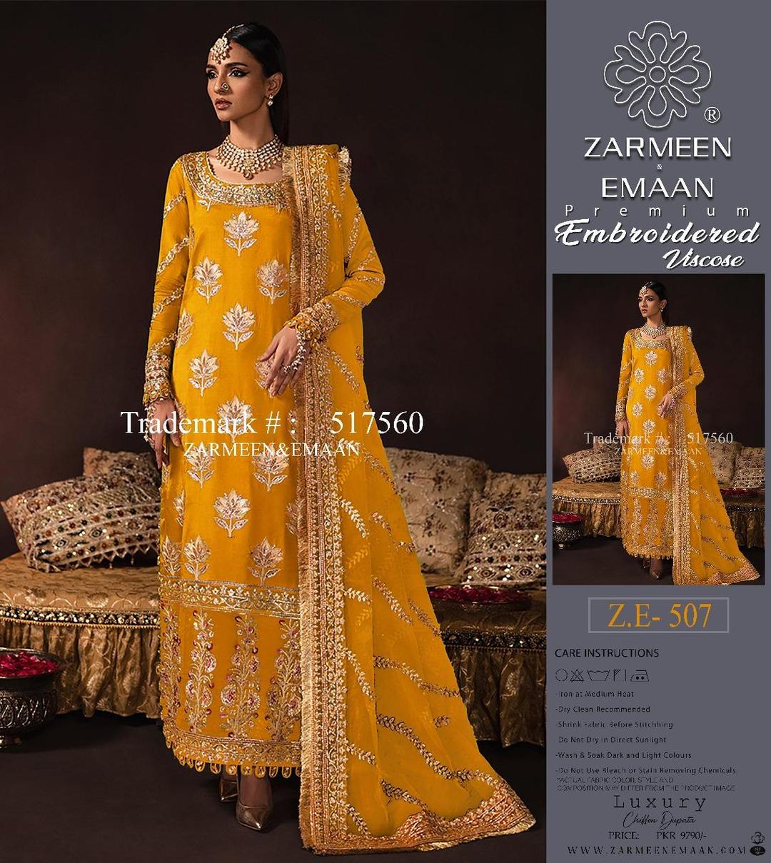 3 Pcs Women's Unstitched Viscose Embroidered Suit