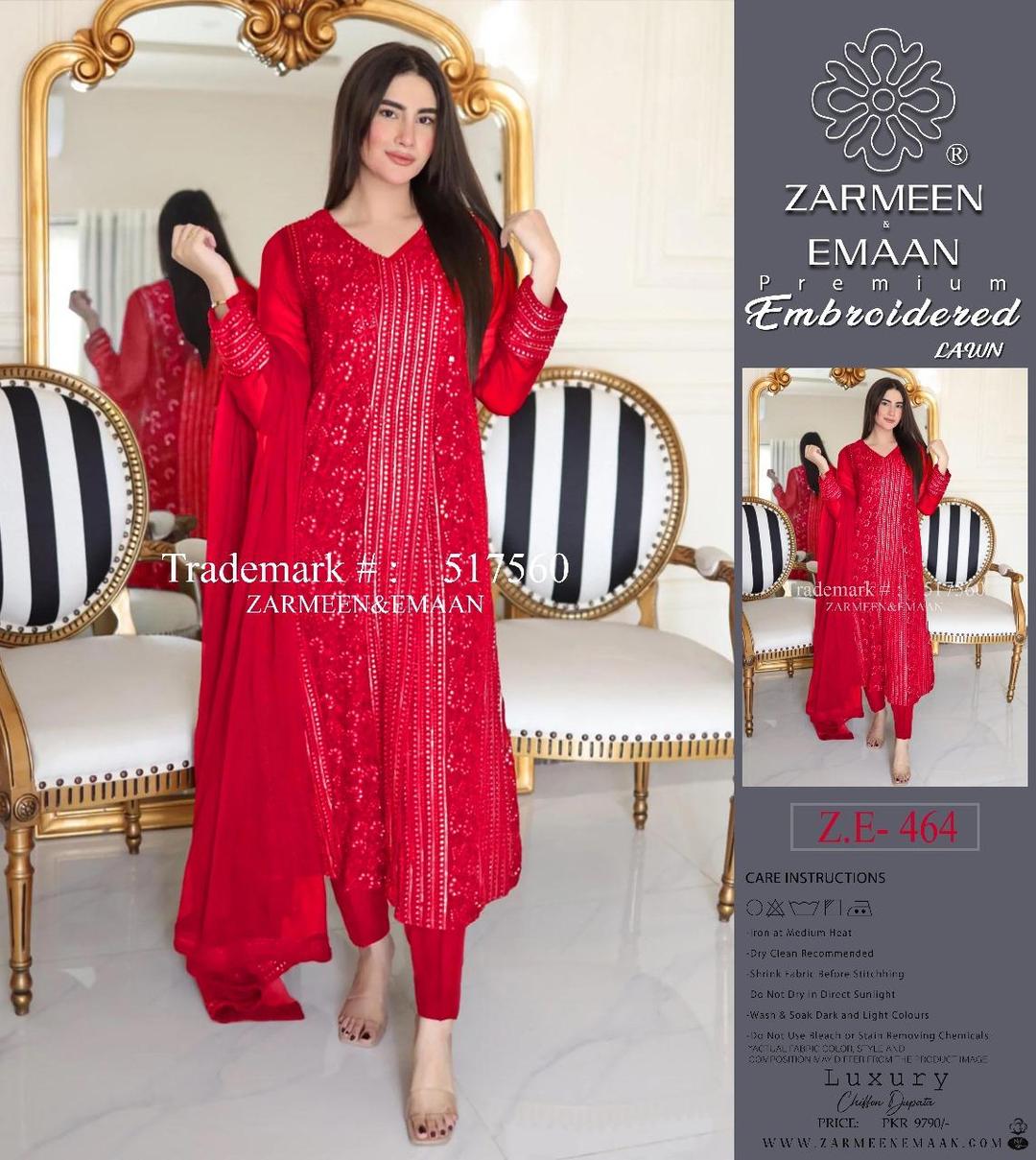 3 Pcs Women's Unstitched Viscose Embroidered Suit