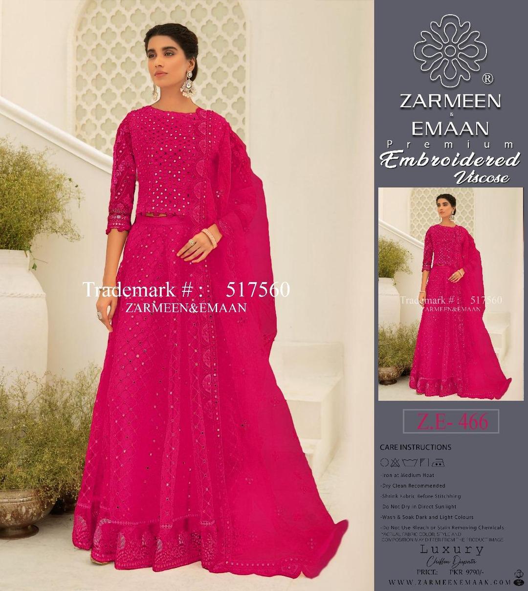 3 Pcs Women's Unstitched Viscose Embroidered Suit