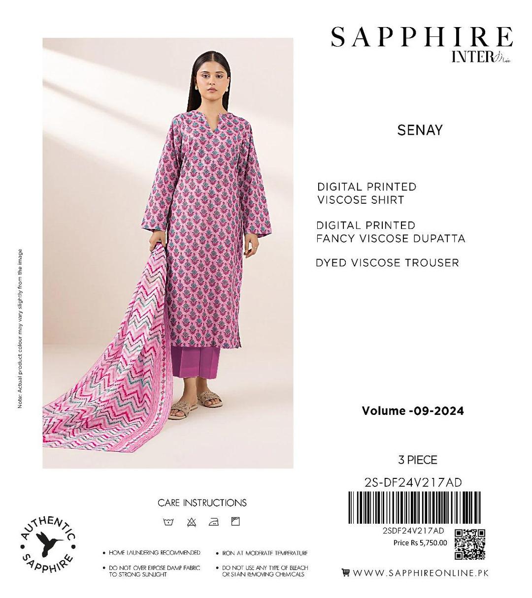 Lilac Printed Viscose Suit Set with Dupatta - 3 Piece Ensemble