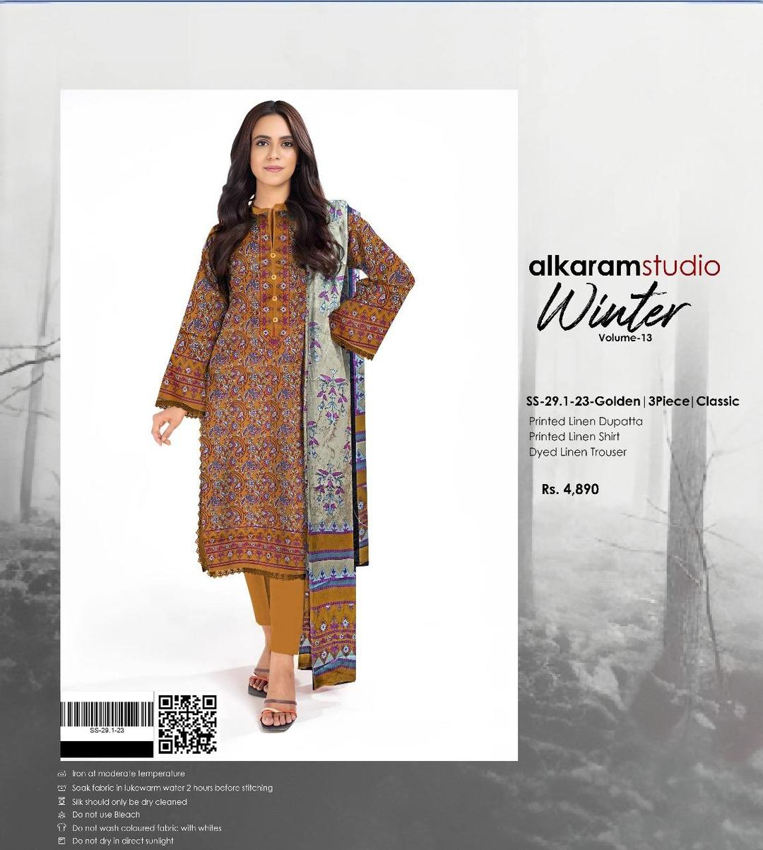 3 Pcs Women's Unstitched Printed Suit