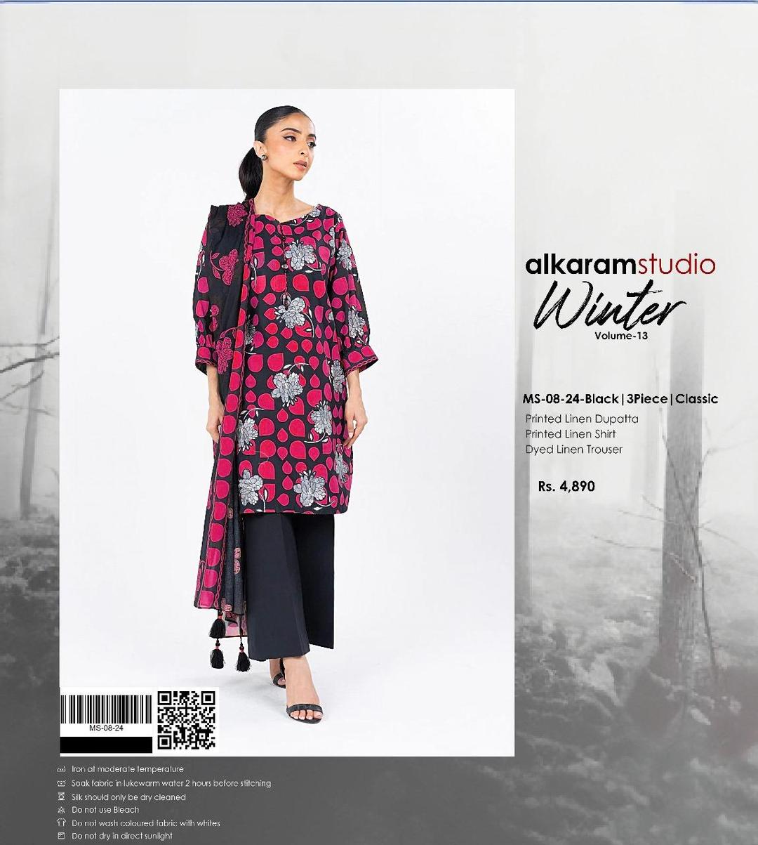 3 Pcs Women's Unstitched Printed Suit