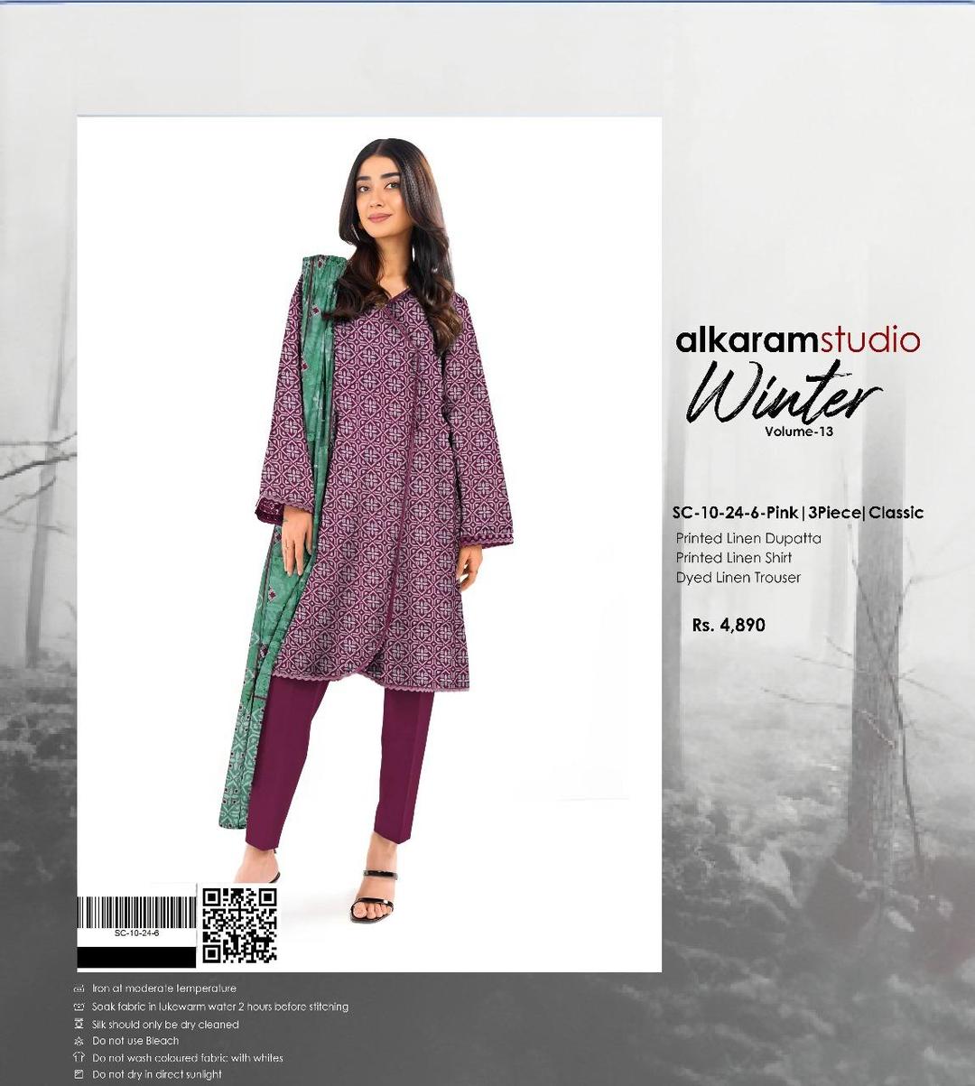 3 Pcs Women's Unstitched Printed Suit