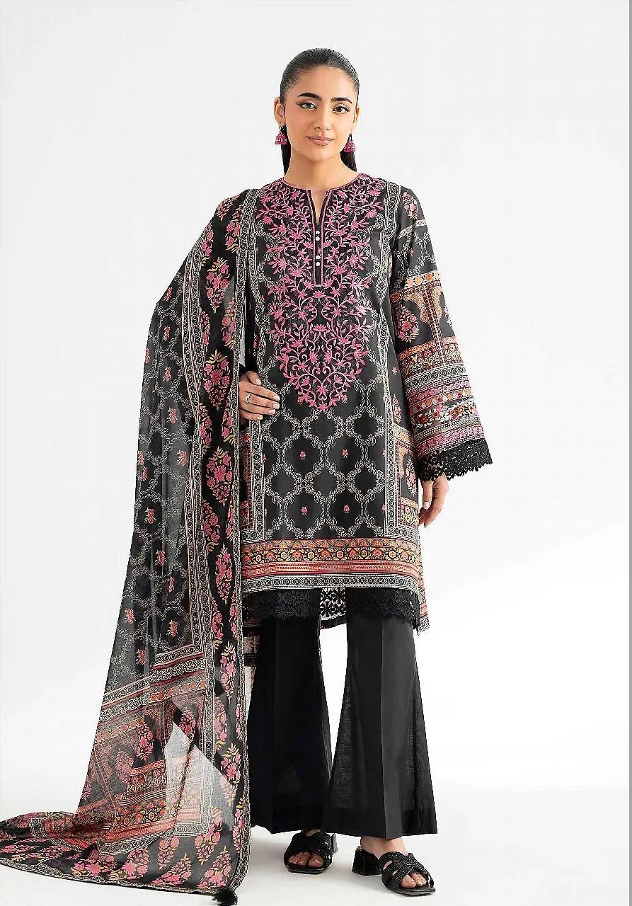 3 Pcs Women's Unstitched Printed Suit