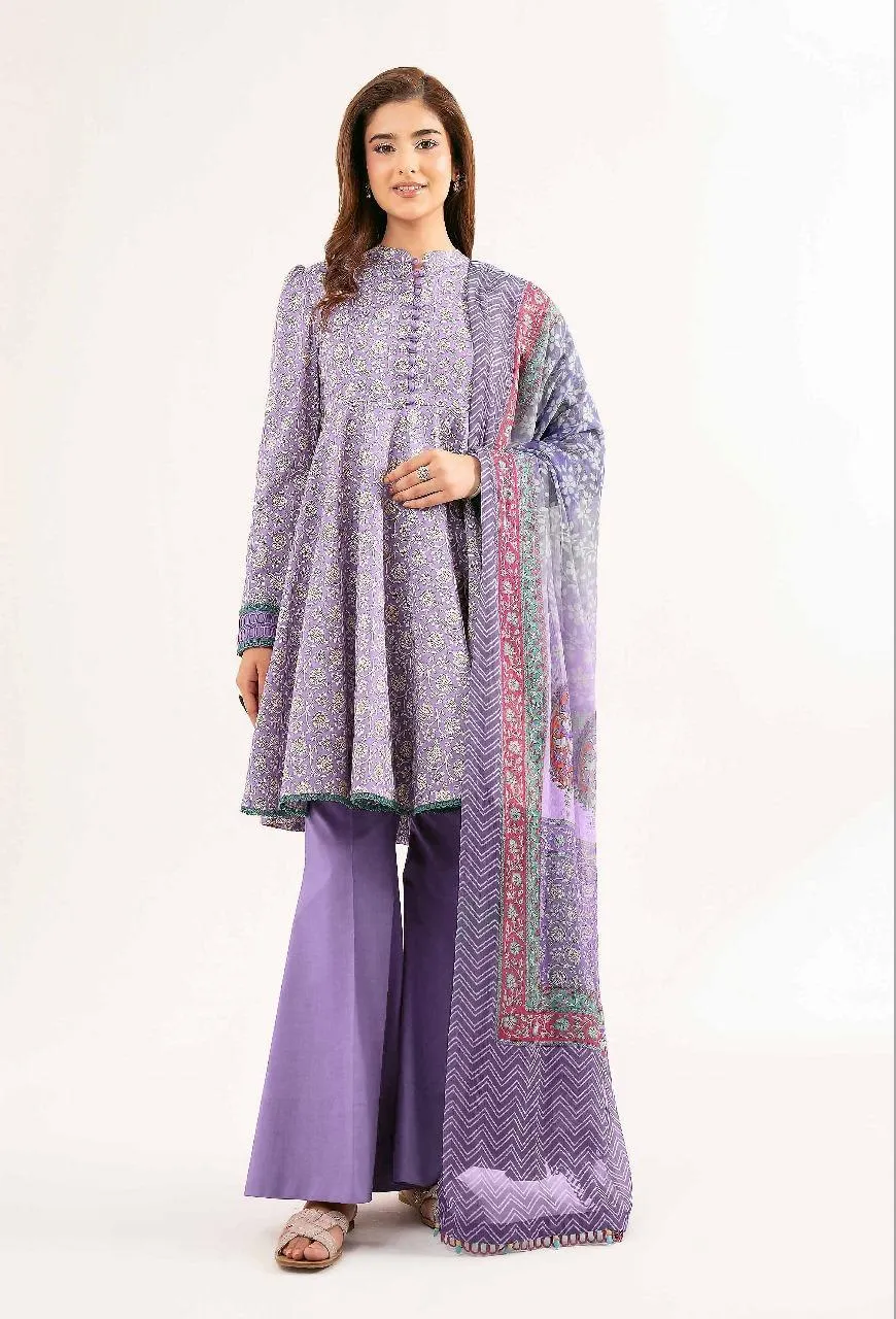3 Pcs Women's Unstitched Printed Suit