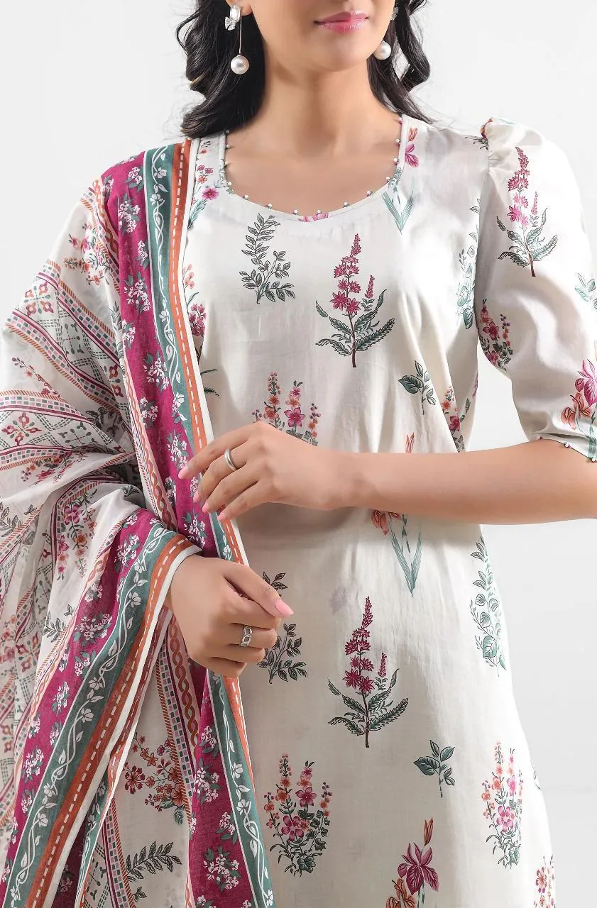 3 Pcs Women's Unstitched Printed Suit