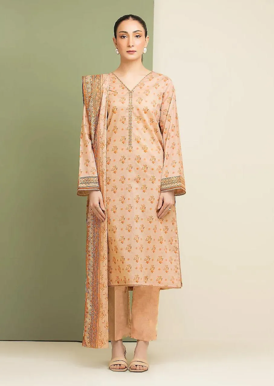 3 Pcs Women's Unstitched Printed Suit