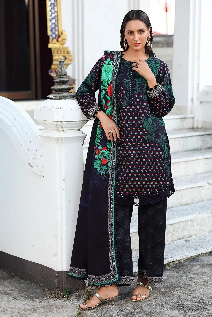 3 Pcs Women's Unstitched Printed Suit