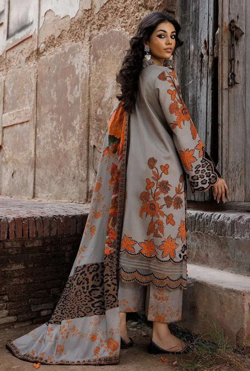 3 Pcs Women's Unstitched Printed Suit