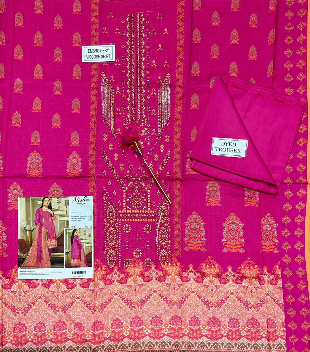 2 Pcs Women's Unstitched Printed Suit