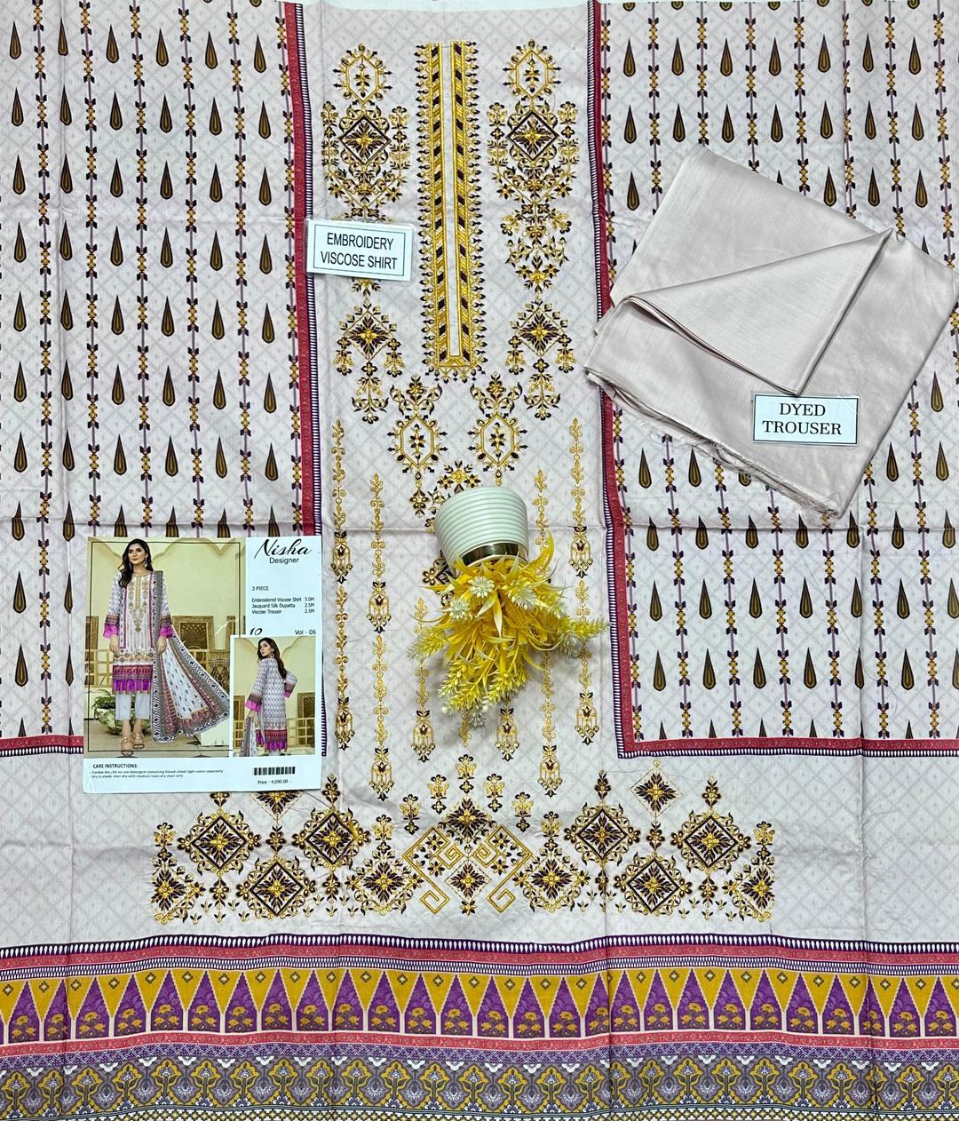 2 Pcs Women's Unstitched Printed Suit