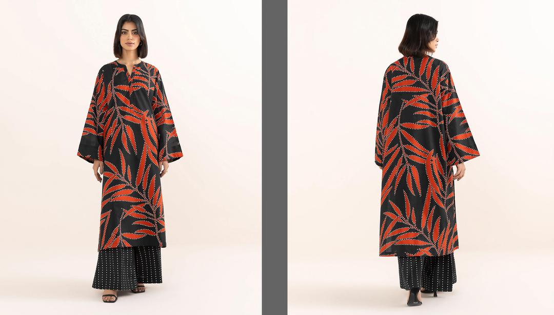 2 Pcs Women's Unstitched Printed Suit