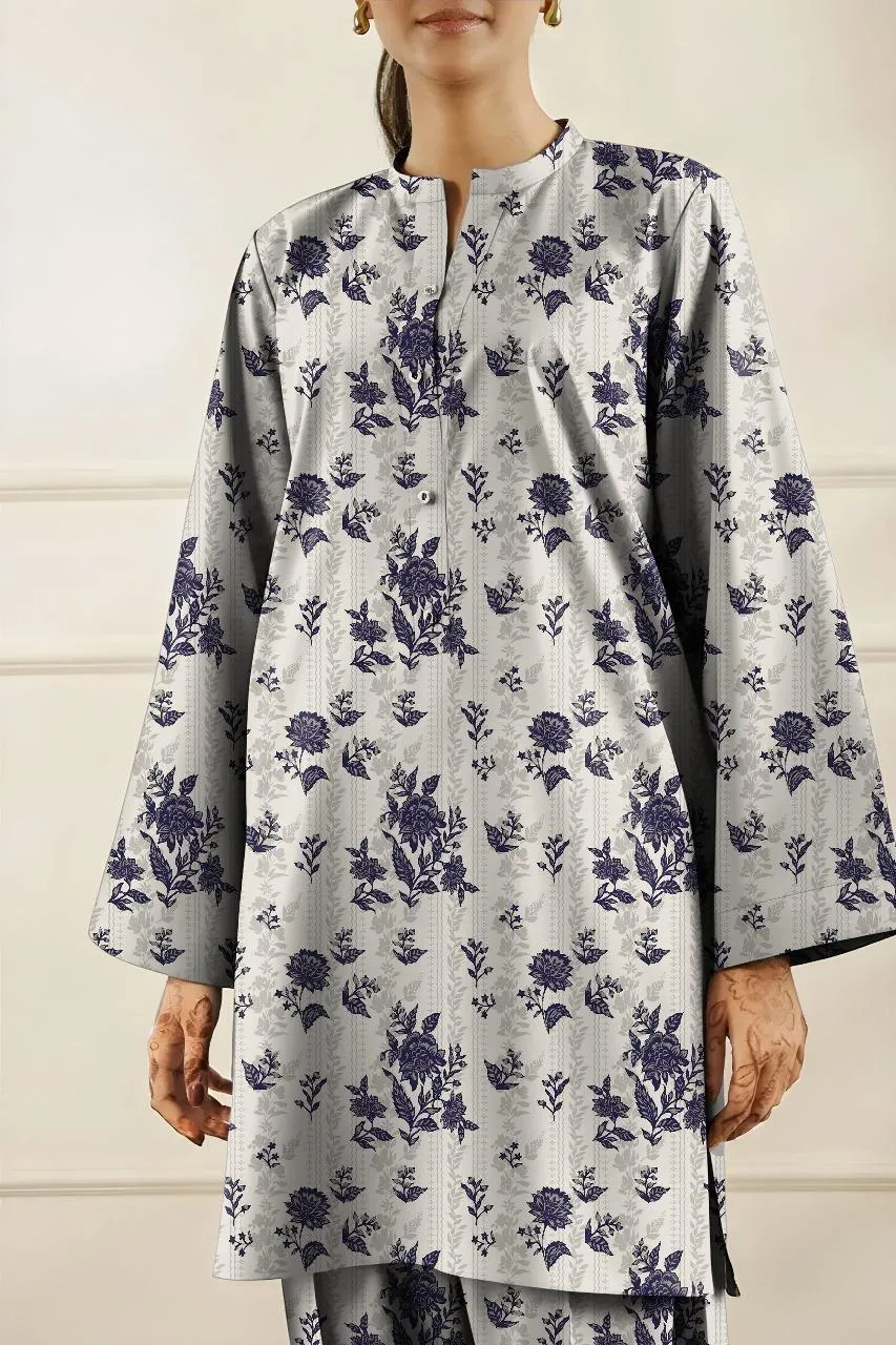 2 Pcs Women's Unstitched Printed Suit