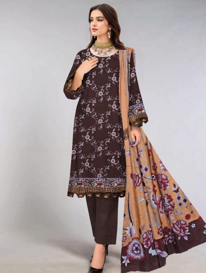 3 Pcs Women's Unstitched Viscose Printed Suit