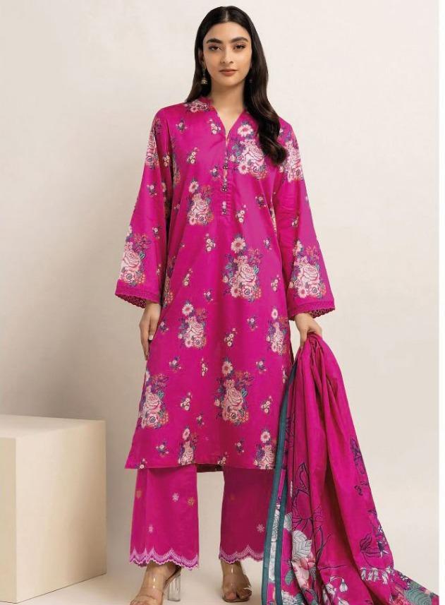 3 Pcs Women's Unstitched Viscose Printed Suit