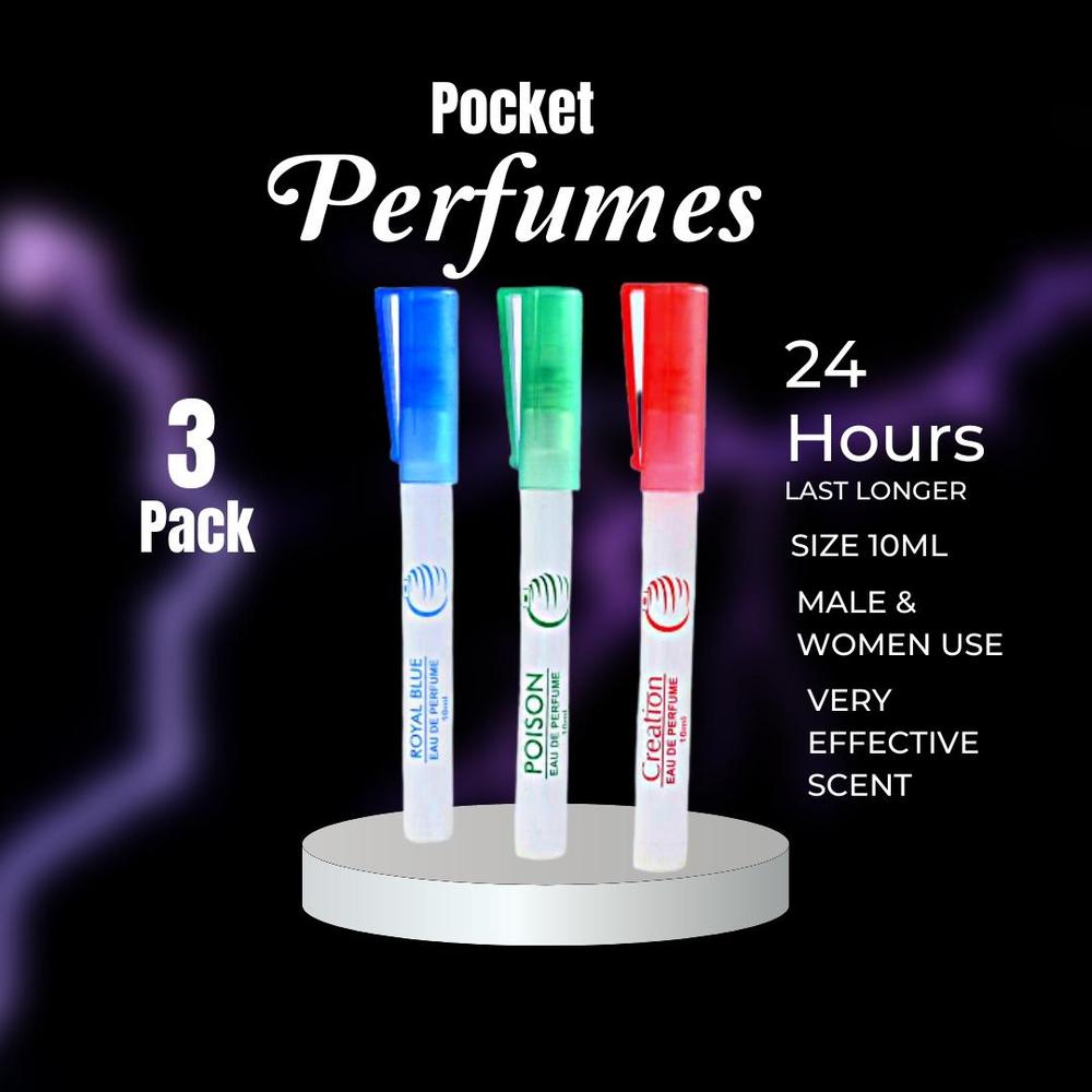 Long Lasting Men's Pocket Perfume, Pack Of 3