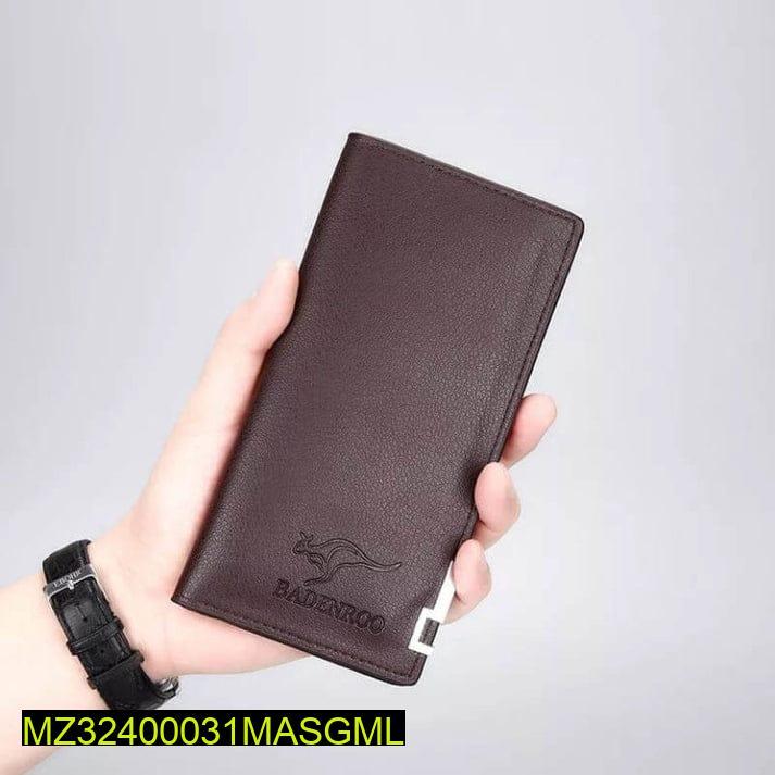 Unisex Vintage Long Fold  Leather Wallet