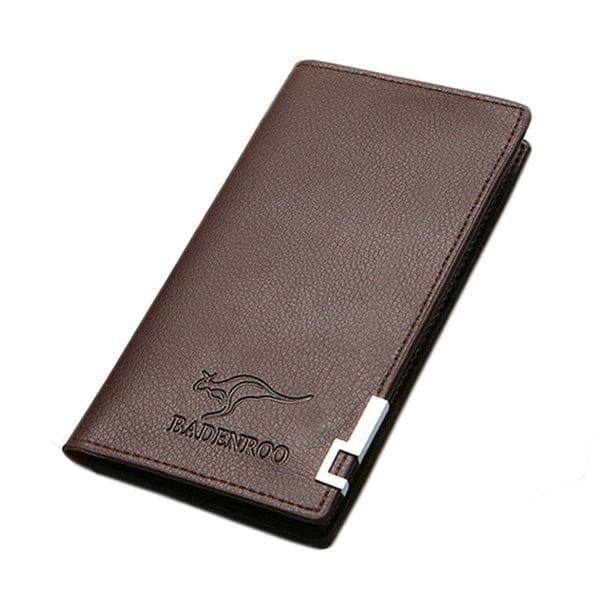 Unisex Vintage Long Fold  Leather Wallet