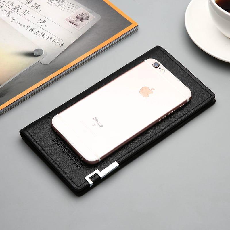 Men's Vintage Long Folder Leather Wallet