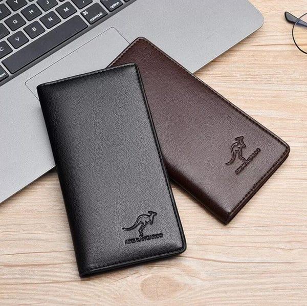 Unisex Vintage Long Fold  Leather Wallet