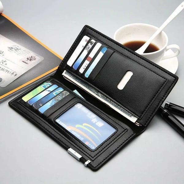 Unisex Vintage Long Fold  Leather Wallet