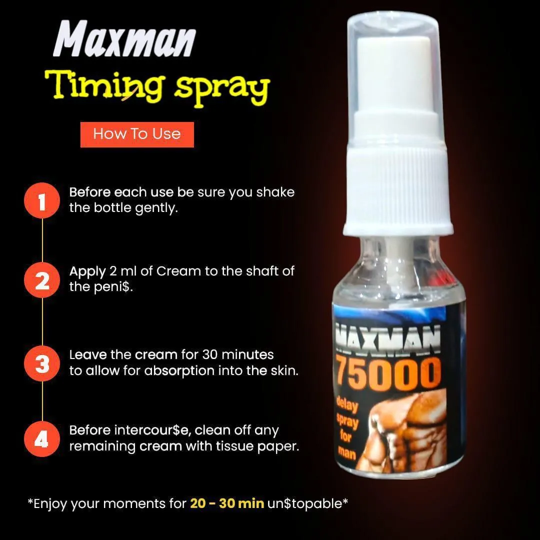Maxman 75000 Long Lasting Delay Spray For Men (Original)