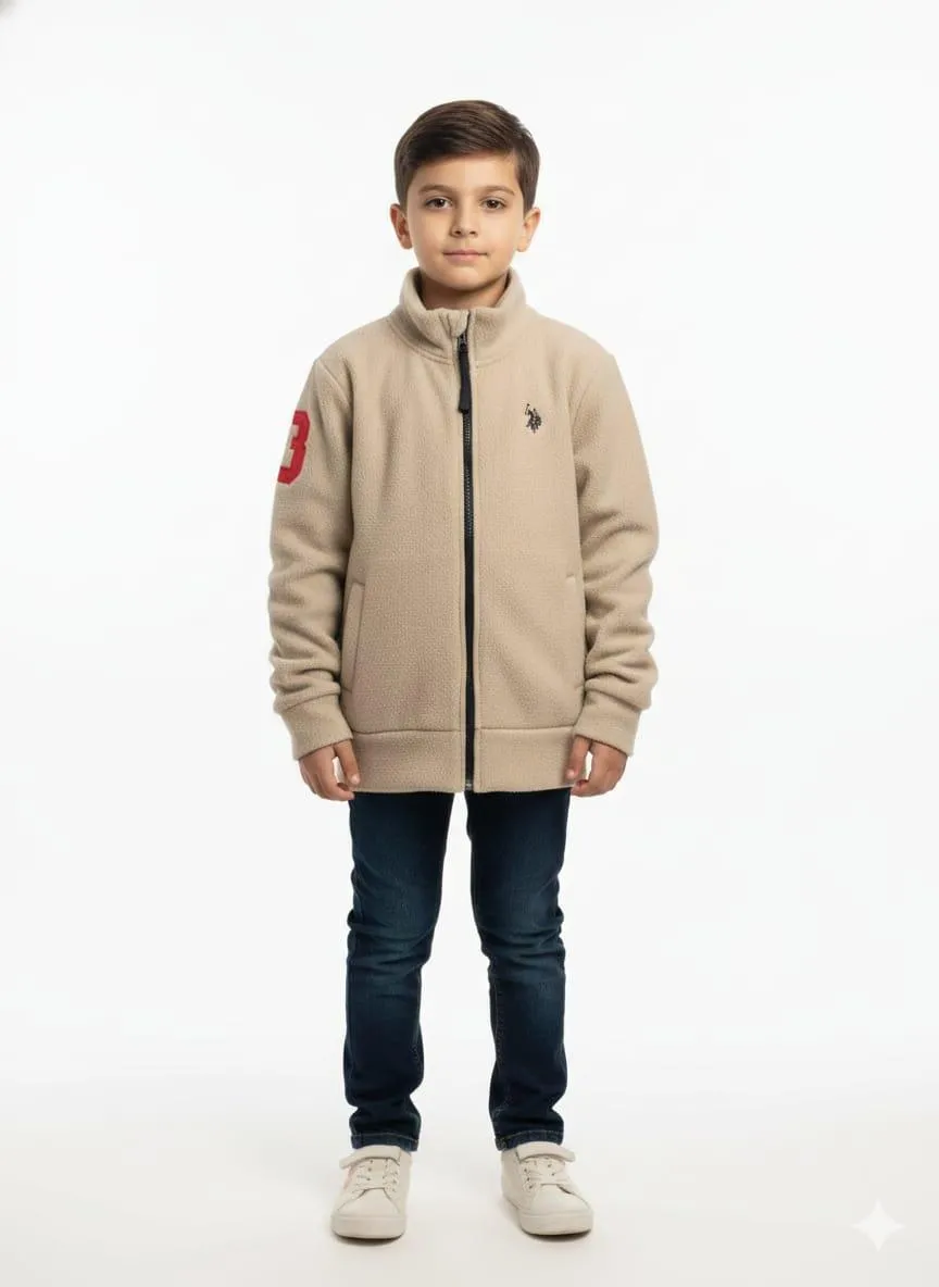 1 Pc Boy's Stitched Fleece Texture Hoodie