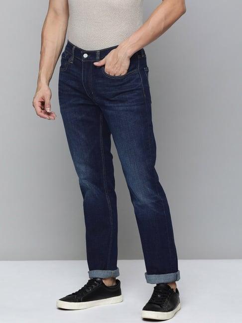Men's Plain Denim Jeans - Classic Blue Style, Perfect Fit