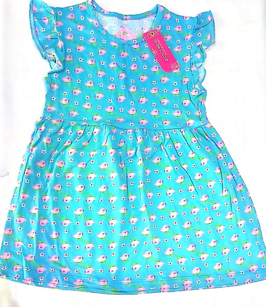 Girl's Casual Sleeveless Printed Frock