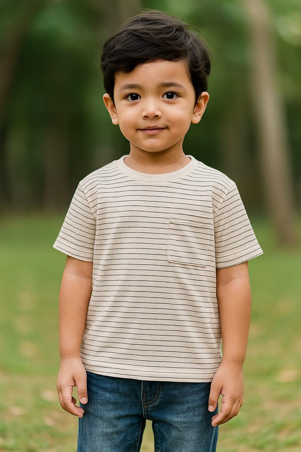 1 Pc Boy's Stitched Cotton Jersey Printed T-Shirt