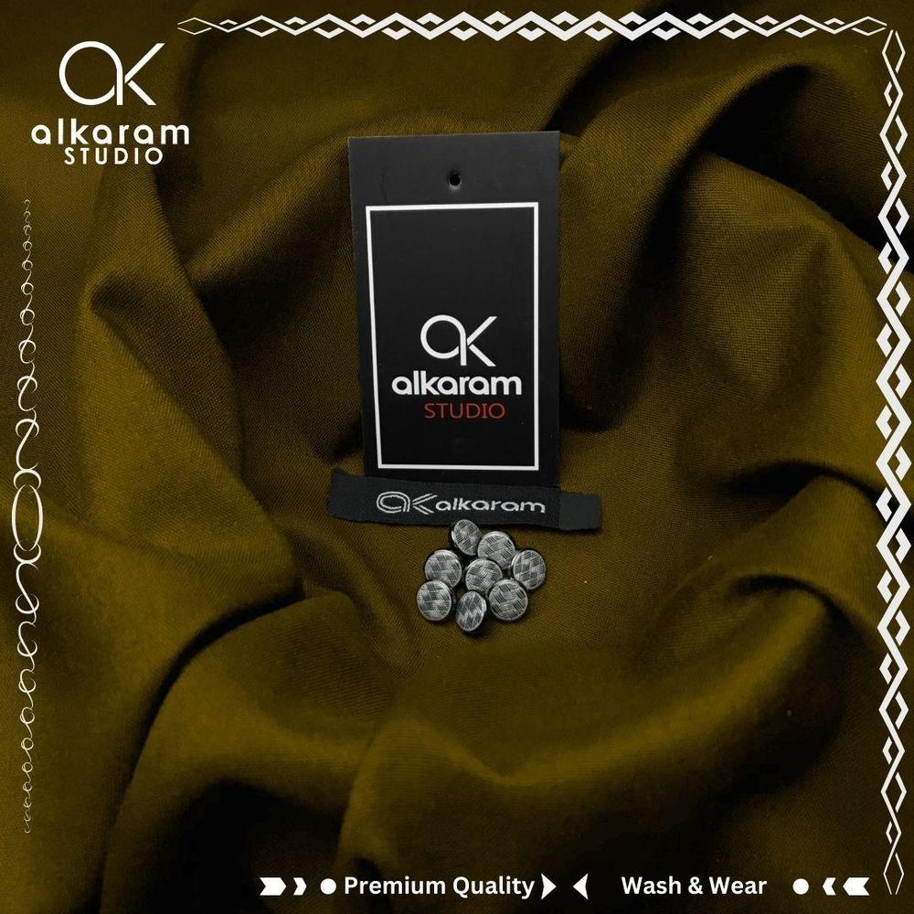 Men's Unstitched Wash And Wear Plain Suit