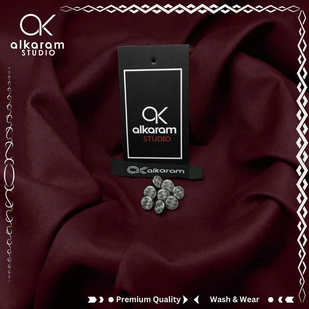 Men's Unstitched Wash And Wear Plain Suit