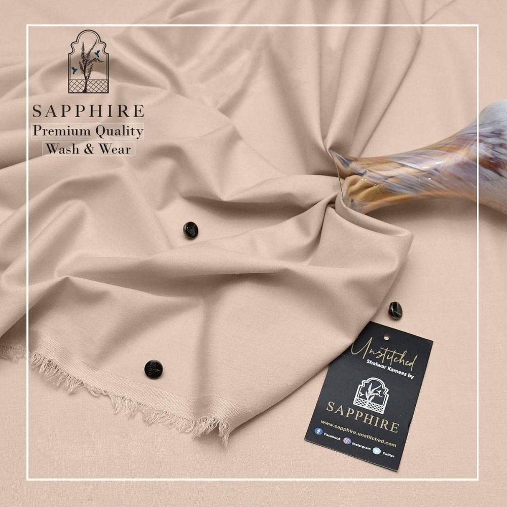 Men's Unstitched Wash And Wear Plain Suit