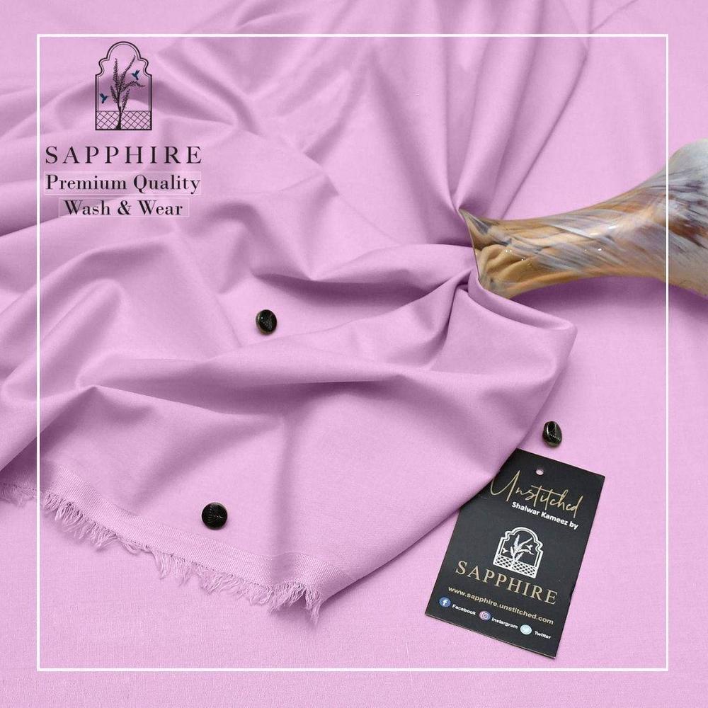 Men's Unstitched Wash And Wear Plain Suit