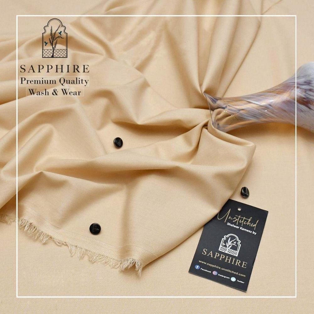 Men's Unstitched Wash And Wear Plain Suit