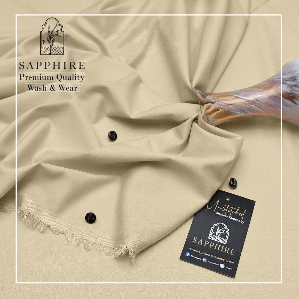 Men's Unstitched Wash And Wear Plain Suit