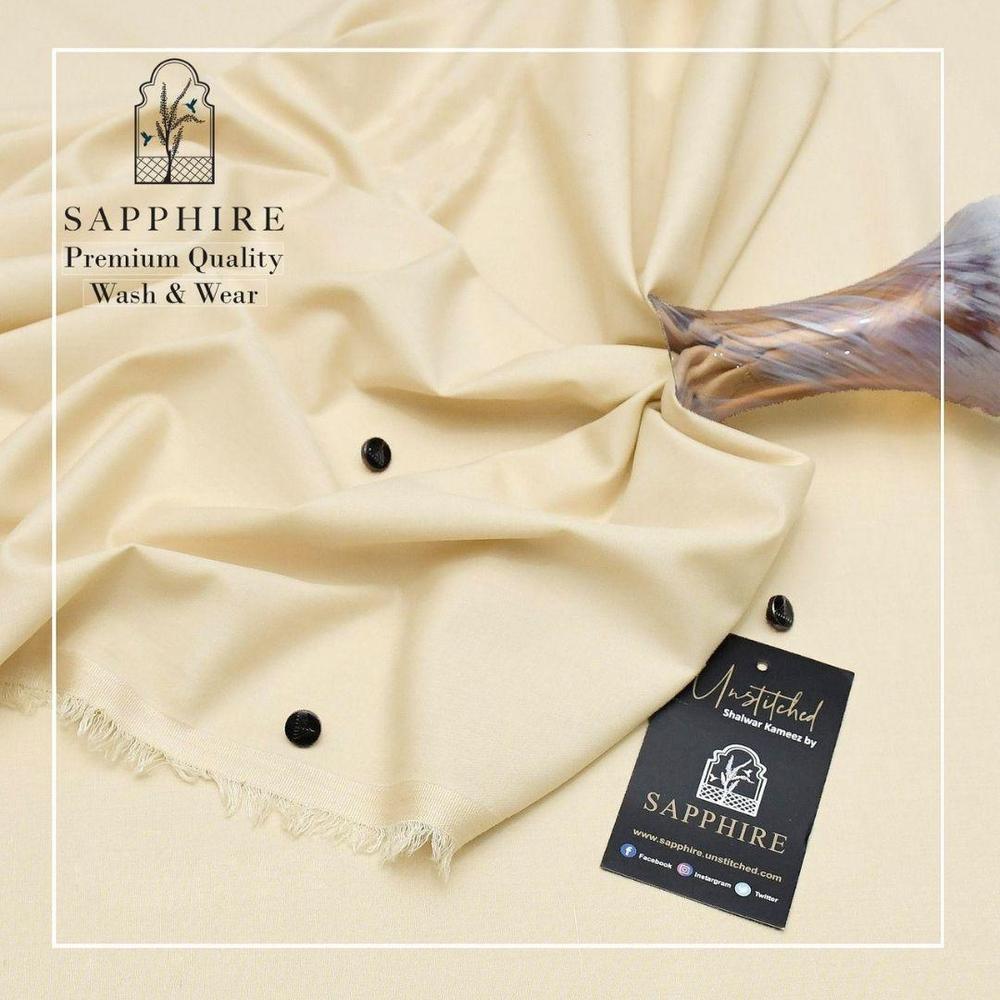 Men's Unstitched Wash And Wear Plain Suit