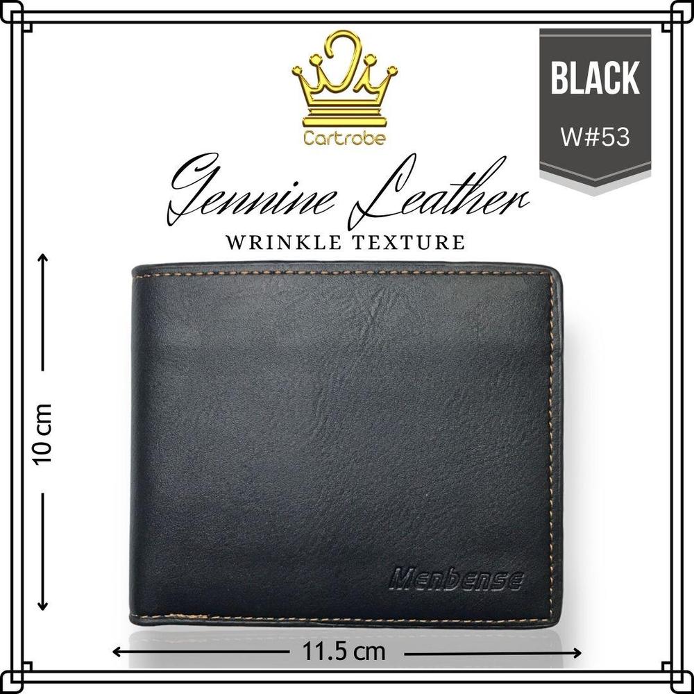 Men's Leather Plain Bi-Fold Wallet
