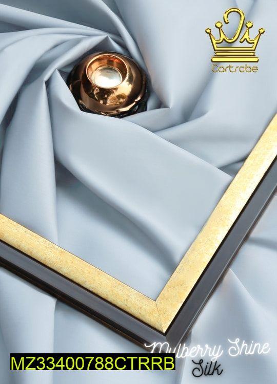 Men's Unstitched Silk Plain Suit